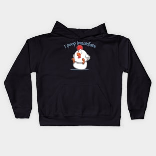 i poop breakfast Kids Hoodie